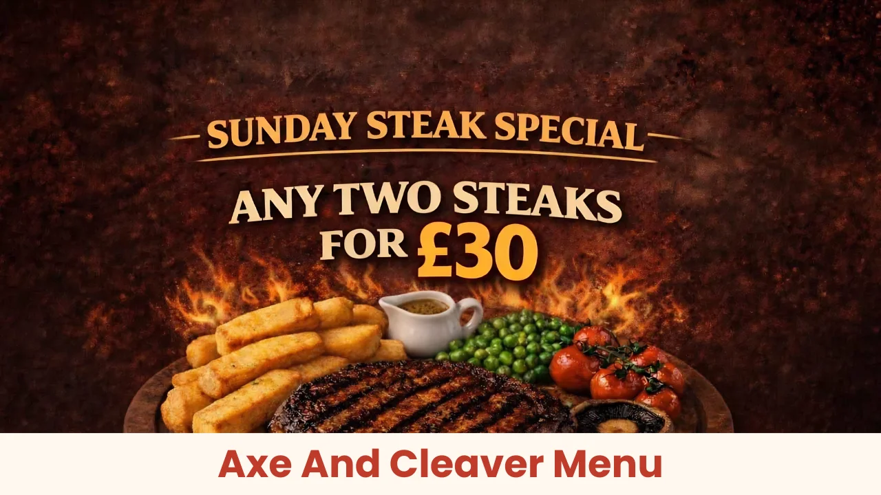 Axe And Cleaver Menu