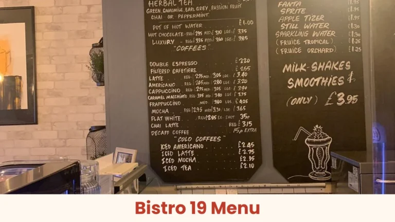 Bistro 19 Menu