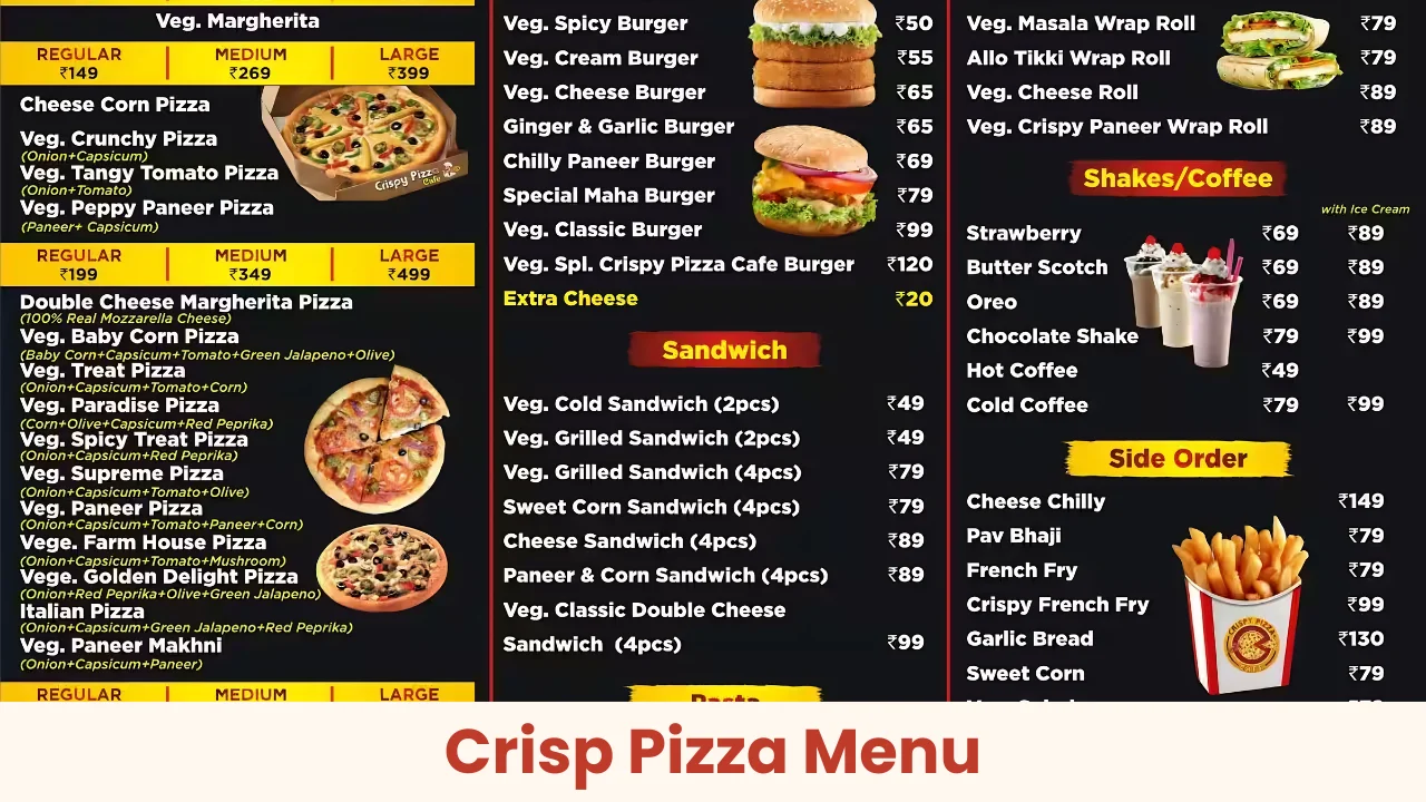 Crisp Pizza Menu