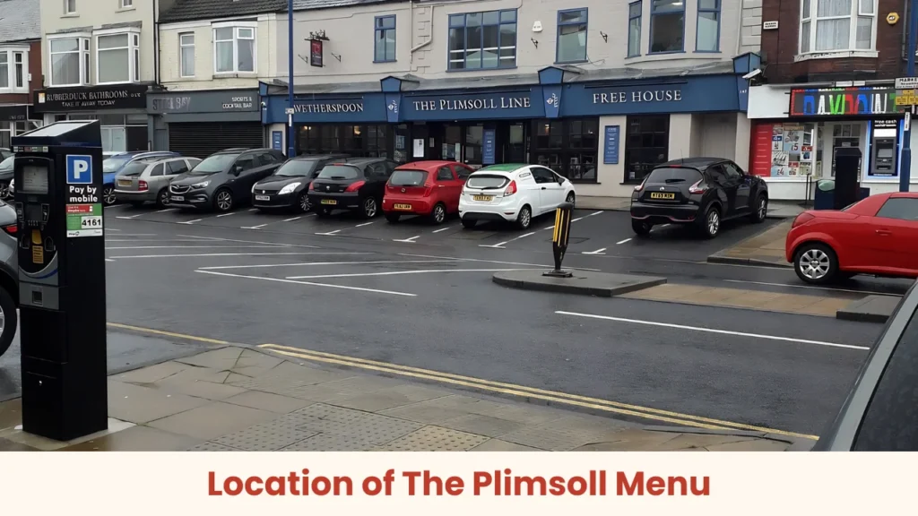 Location of The Plimsoll Menu
