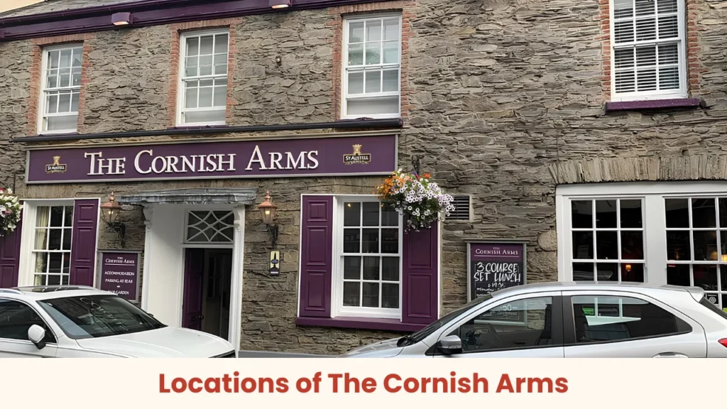 Locations of The Cornish Arms