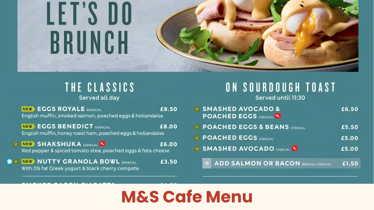 M&S Cafe Menu