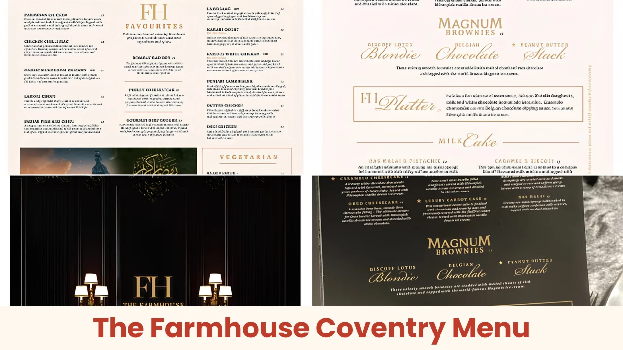 The Farmhouse Coventry Menu