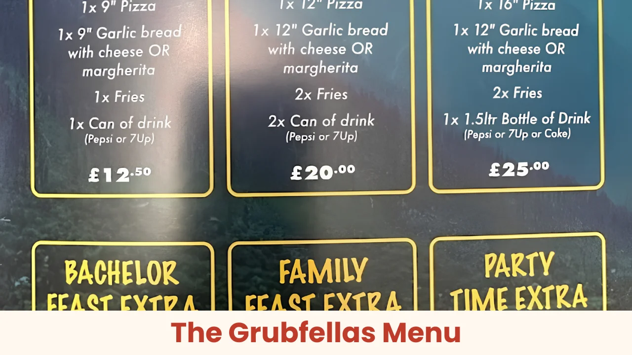 The Grubfellas Menu