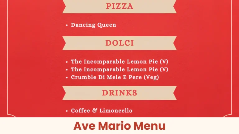 Ave Mario Menu