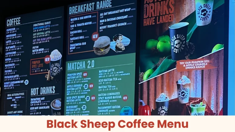 Black Sheep Coffee Menu