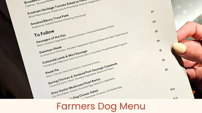 Farmers Dog Menu