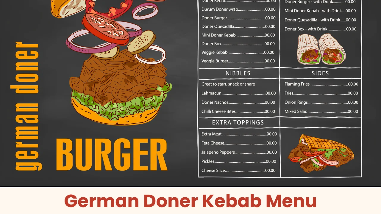 German Doner Kebab Menu