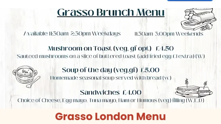 Grasso London Menu