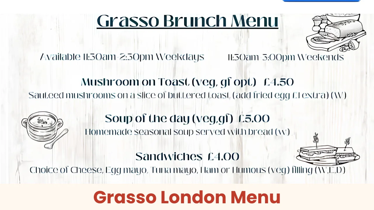 Grasso London Menu