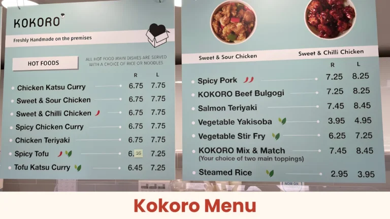 Kokoro Menu