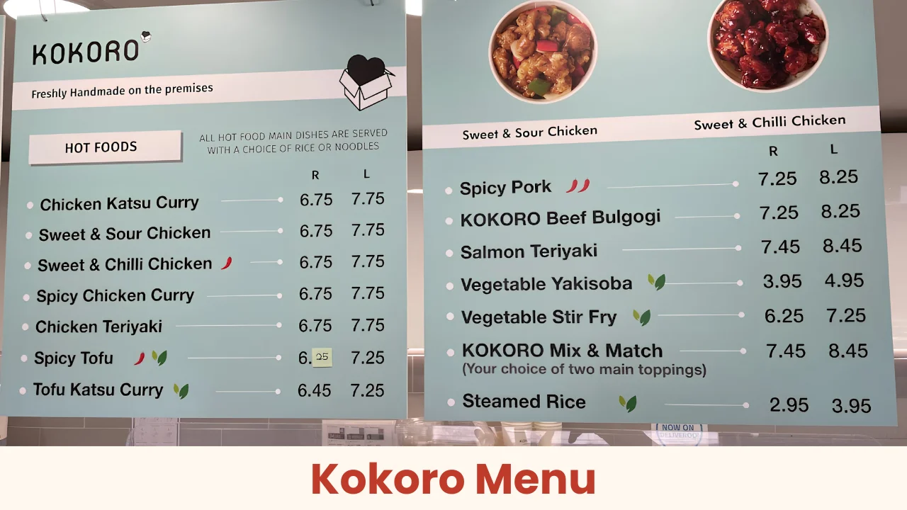 Kokoro Menu