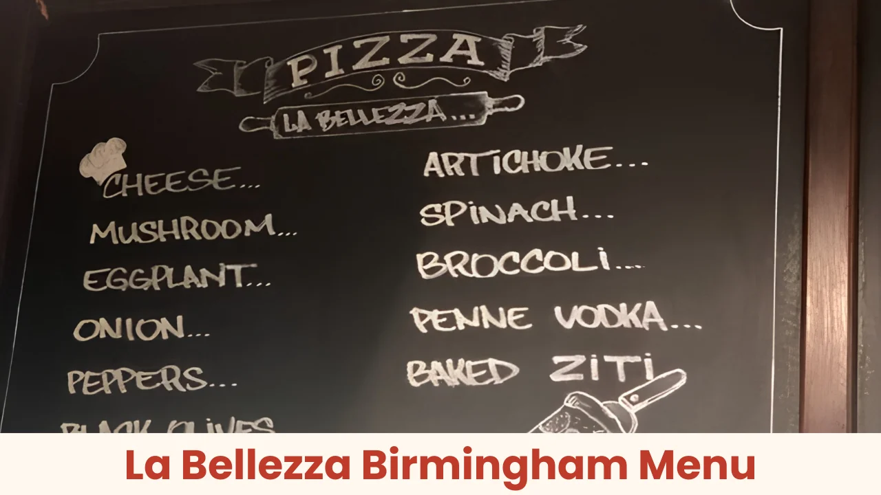 La Bellezza Birmingham Menu