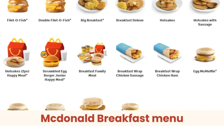 Mcdonald Breakfast menu
