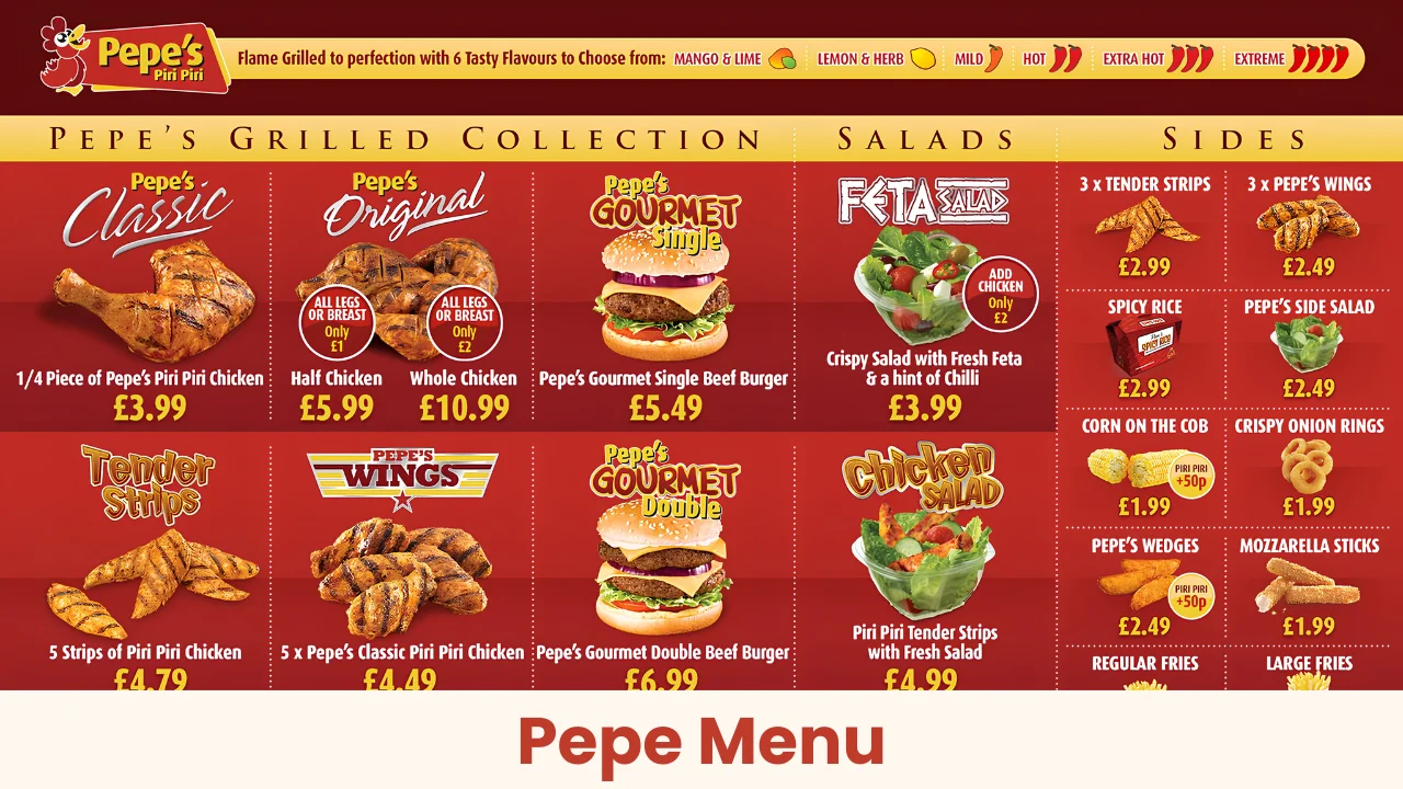 Pepe Menu