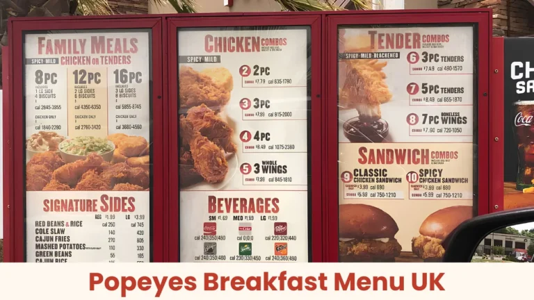 Popeyes Breakfast Menu UK