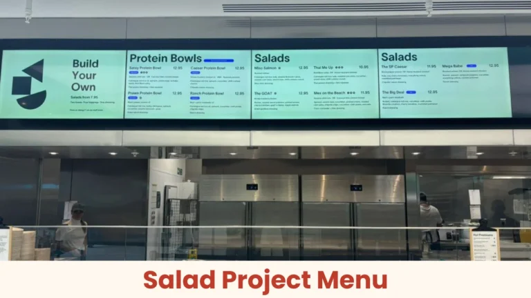 Salad Project Menu