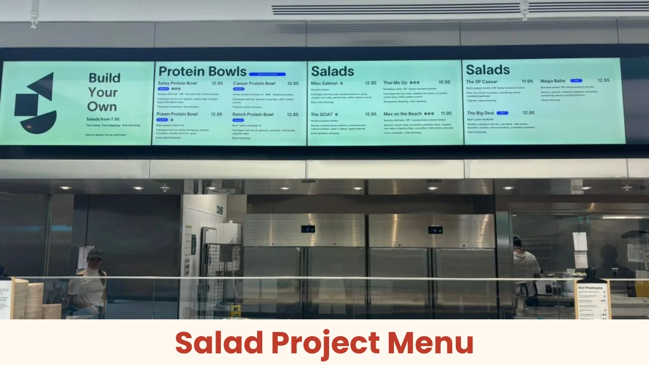 Salad Project Menu
