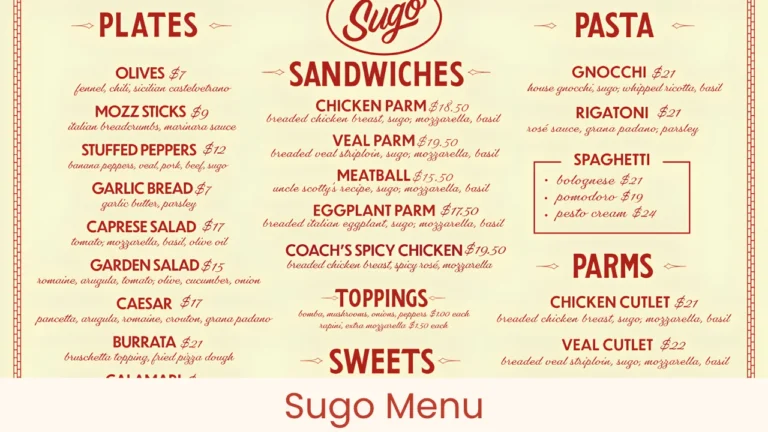 Sugo Menu