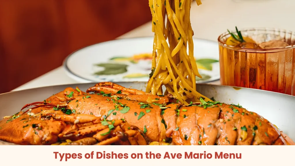 Types of Dishes on the Ave Mario Menu