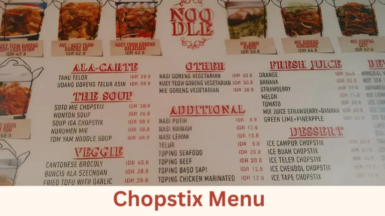 Chopstix Menu