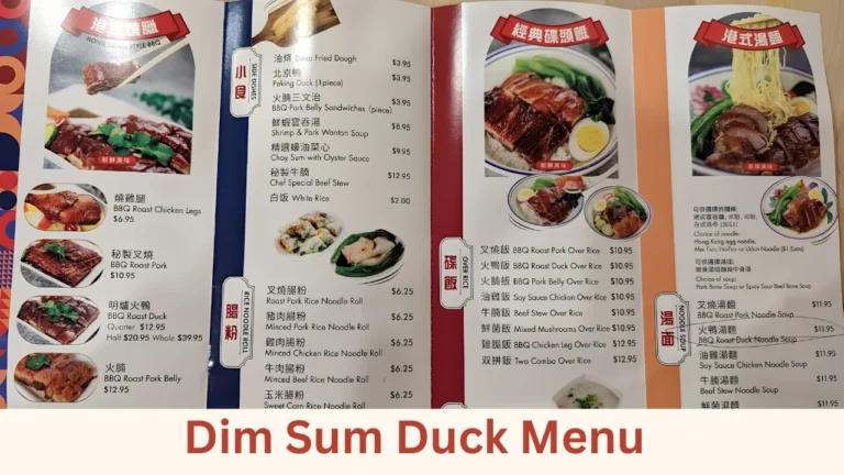 Dim Sum Duck Menu
