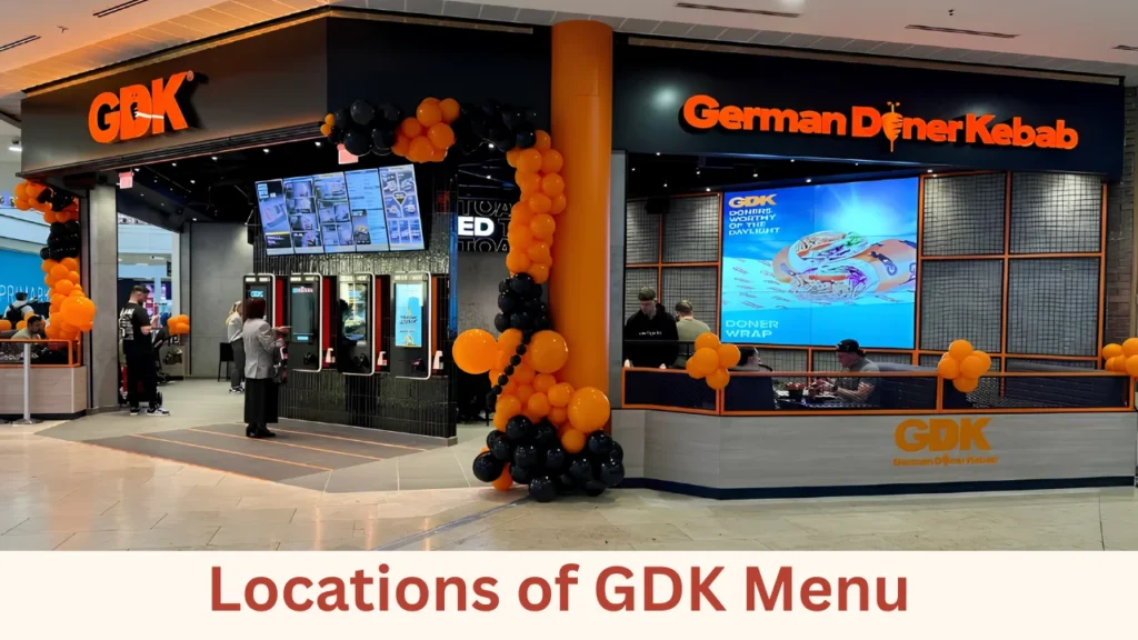 Locations of GDK Menu