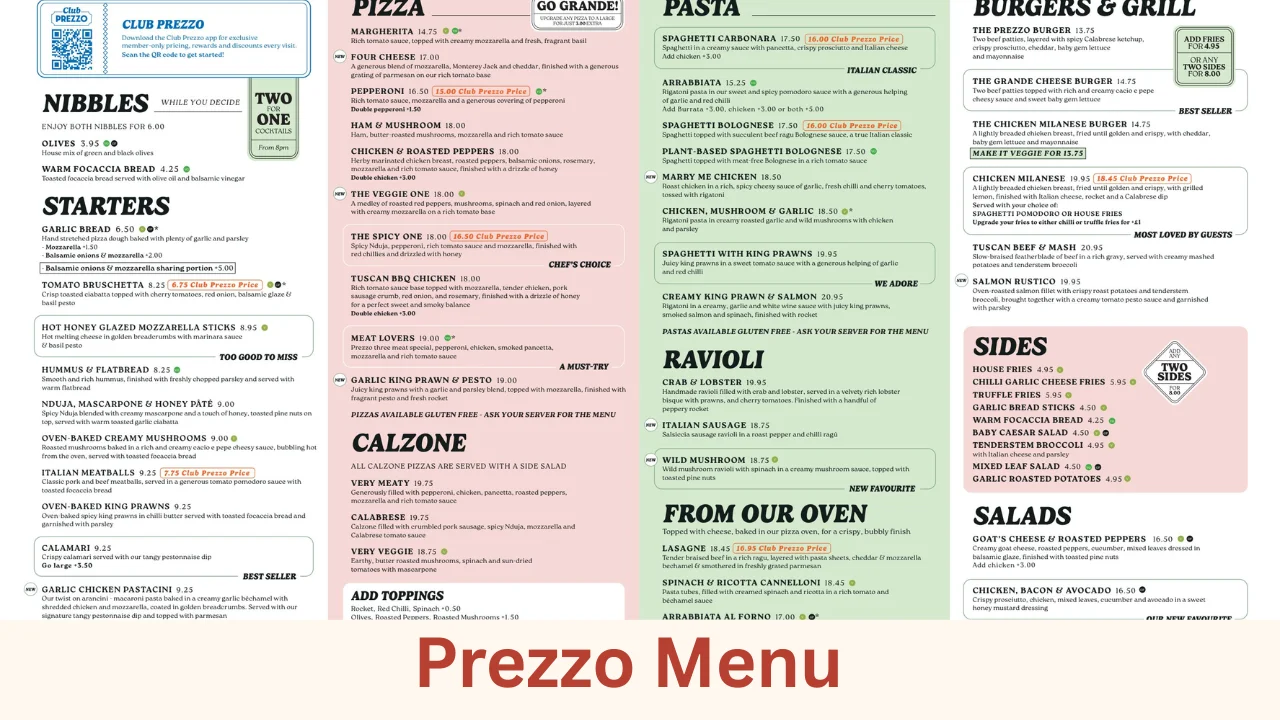 Prezzo Menu