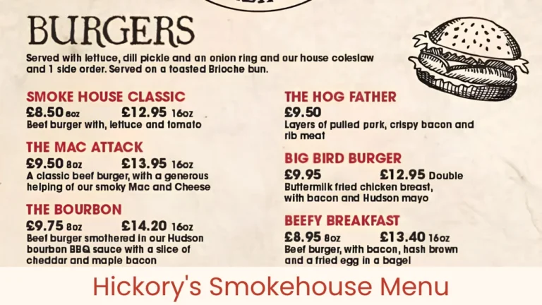 Hickorys Smokehouse Menu