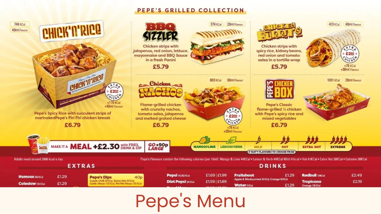 Pepes Menu