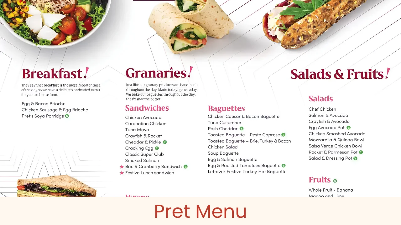 Pret Menu