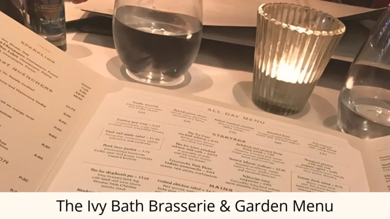 The Ivy Bath Brasserie & Garden Menu