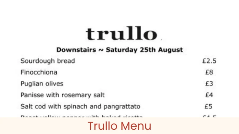 Trullo Menu