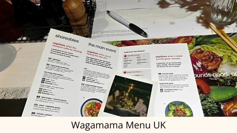 Wagamama Menu UK